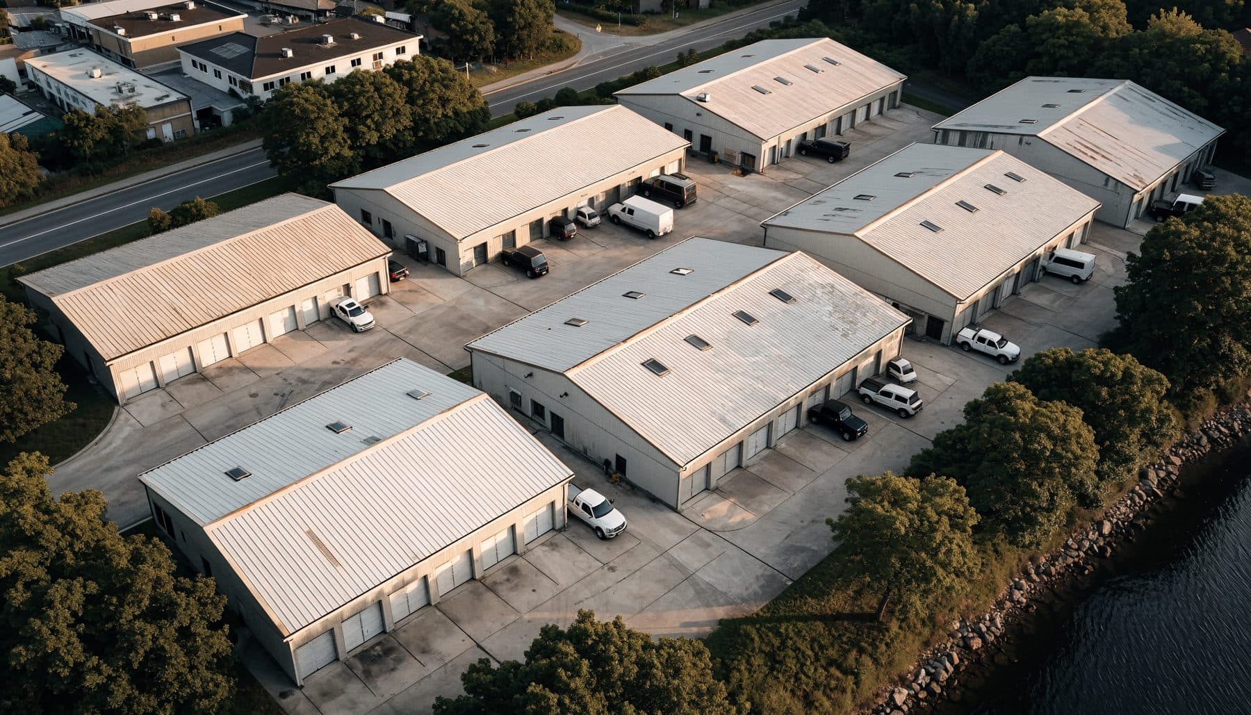 Aerial of a flex industrial park